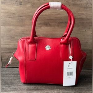 Jessica Moore Red Bowler Handbag - Elegant & New‎ with Tags